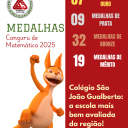 Colégio São João Gualberto conquista 67 premiações na Olimpíada Canguru de Matemática 2025 - Colégio São João Gualberto Colégio São João Gualberto conquista 67 premiações na Olimpíada Canguru de Matemática 2025 - Colégio São João Gualberto